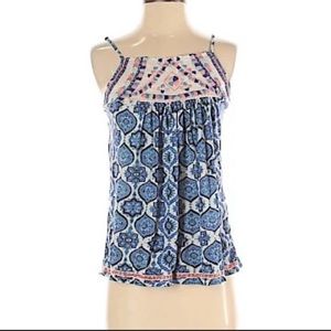 Lucky brand embroidered tank top